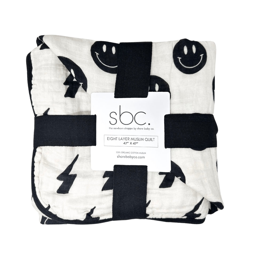 Bowie x Smiley Organic Muslin Quilt