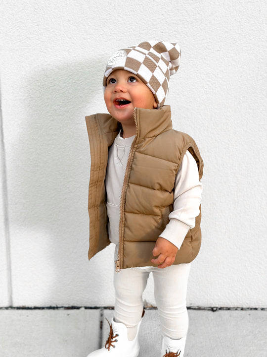 Summit Puffer Vest — Caramel