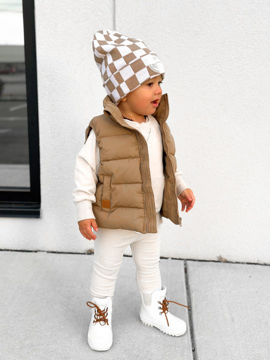 Summit Puffer Vest — Caramel