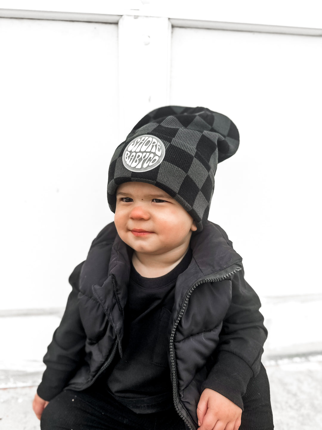 Ridge Beanie — Black Out Check (FINAL SALE)