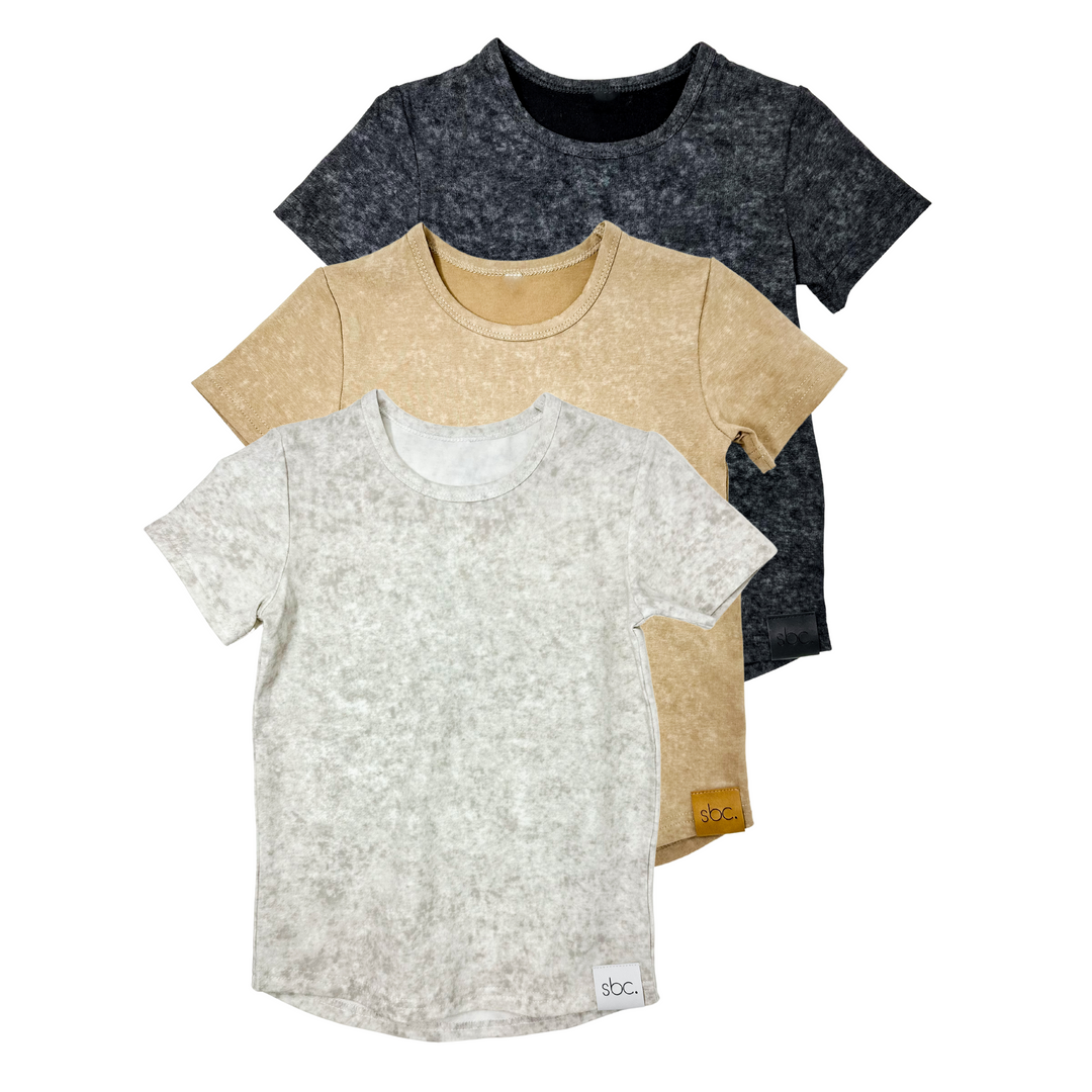 Everyday Acid Wash Tees (3 Pack) - Acid Wash Neutrals