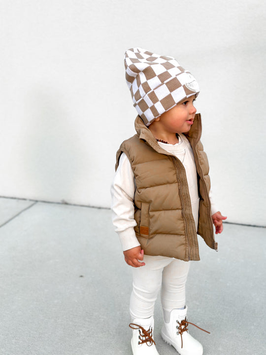 Summit Puffer Vest — Caramel