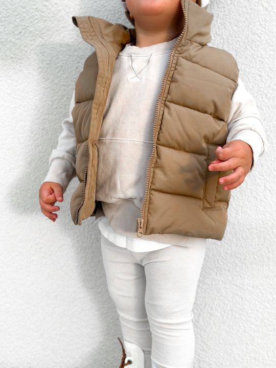 Summit Puffer Vest — Caramel